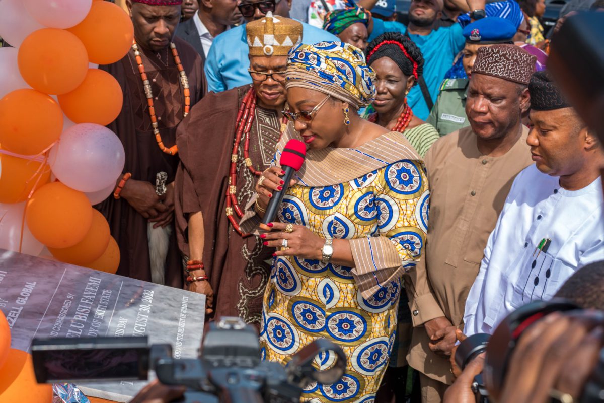 water tower plaque dedication in Ekiti State Nigeria